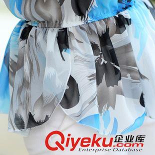 五月新款 雪紡衫女2015夏裝新款韓版女裝中袖印花寬松大碼上衣原始圖片3