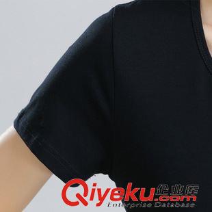 六月新款 2015夏季新款胖mm印花t恤女短袖寬松顯瘦上衣中長(zhǎng)款連衣裙原始圖片3
