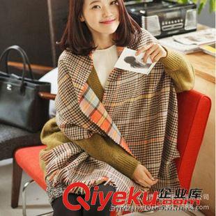 2015年新款系列 歐美秋冬天男女士新款加厚格子圍巾 情侶仿羊絨流蘇披肩圍巾 批發(fā)