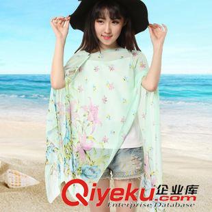 春秋季 夏季電動車美人圖防曬披肩騎車開車夏天防曬衫 多功能 雪紡沙灘巾原始圖片3