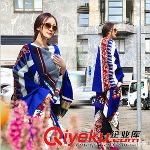 棉質(zhì)印花圍巾 新款 楊冪同款米蘭圍巾女 超厚民族風(fēng)波西米亞超長gd羊絨披肩