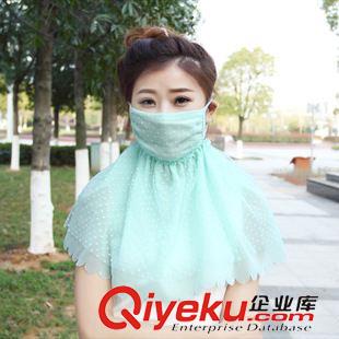 夏季防曬口罩 韓版夏防曬口罩護(hù)頸防塵騎車開車女面罩防紫外線透氣雪紡口罩批發(fā)原始圖片2