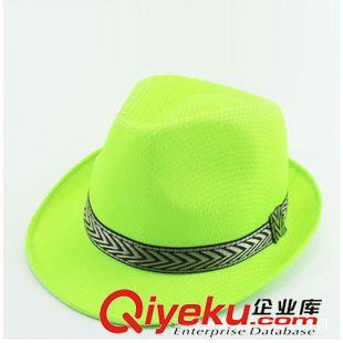 牛仔帽 廠家定做熒光帽子時尚歐美巴拿馬帽子草編時尚潮爵士禮帽外貿出口原始圖片2