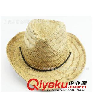 牛仔帽 廠家夏季西部牛仔帽草帽騎士帽男士草編沙灘帽百搭遮陽帽出口外貿(mào)