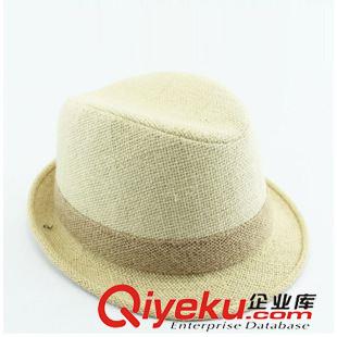 牛仔帽 廠家定制百搭禮帽草編紳士帽英倫白色時尚定型帽復古巴拿馬帽外貿(mào)原始圖片3