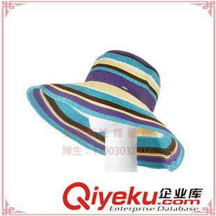 草帽 拼色海灘女士遮陽帽 tr草編織多色潮帽防曬遮陽帽 廠家定制原始圖片2