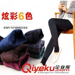 普通打底褲 韓國(guó)秋冬顯瘦緊身啞光PU皮褲 加絨打底褲 奕薇單層仿zp褲