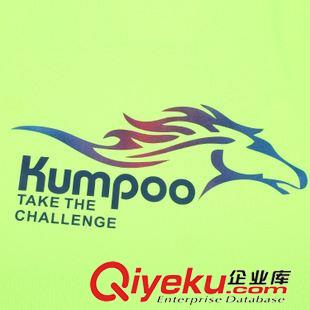 衣服 2015薰風/kumpoo 1063羽毛球服短袖圓領(lǐng)上衣速干廣告衫熒光黃色