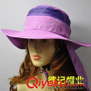 大沿帽 德記帽業(yè) 夏天男女遮陽(yáng)帽 披肩可拆全面防曬漁夫帽 旅游帽太陽(yáng)帽原始圖片2