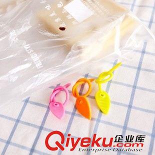 廚房用品 樹(shù)葉硅膠塑料袋封口夾 帶圓孔繞線(xiàn)器（五個(gè)裝）原始圖片2