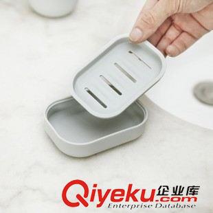 衛浴用品 日系清新加厚塑料瀝水香皂盒 帶蓋手工皂盒創意旅行肥皂盒原始圖片3