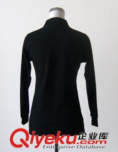 T恤衫/POLO衫 批發(fā)定做長袖廣告衫全棉長袖翻領(lǐng)T恤班服定制女士收腰工作服刺繡原始圖片2
