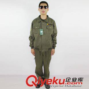 熱銷產(chǎn)品 gd純棉水洗戶外服套裝   軍綠色軍裝套裝  加厚料時尚工作服