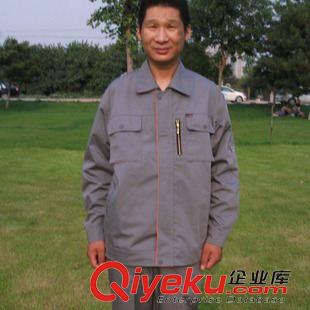 制服 廠家直銷 立領(lǐng)純棉拼色半袖工作服套裝 夏季吸汗透氣普通工裝