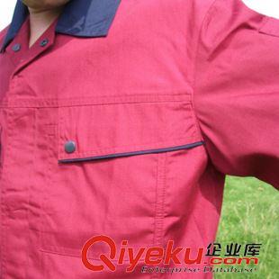 制服 廠家直銷 新款夏季滌棉短袖工作服 舒適吸汗車間工作服tj批發(fā)原始圖片3