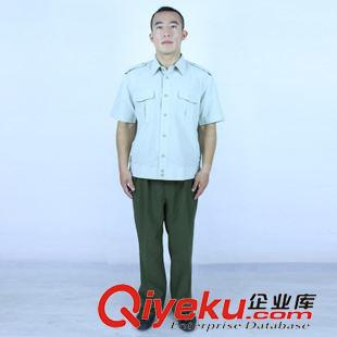 夏季工作服 翻領單排扣夏季軍訓半袖夾克襯衣 廠家tj促銷