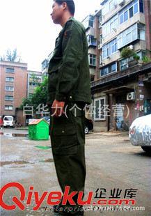 戶外休閑服外套 戶外軍迷軍綠色101空降師純棉多口袋男式夾克休閑作訓服套裝原始圖片2