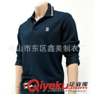 翻領(lǐng)T恤衫（Polo Shirts) 純棉自動(dòng)間條紋男式T恤 男式翻領(lǐng)T恤