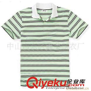 翻领T恤衫（Polo Shirts) 纯棉自动间条纹休闲T恤 男式条纹POLOT恤