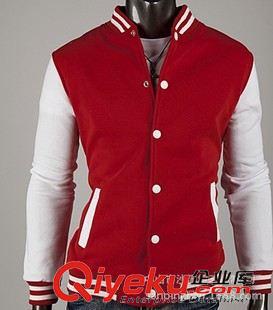 棒球夾克(Baseball Jackets) 定做65%棉35%滌綸抓毛衛(wèi)衣面料單層男式棒球夾克