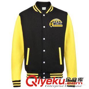 棒球夹克(Baseball Jackets) 定做韩式男式抓毛卫衣布棒球衫夹克