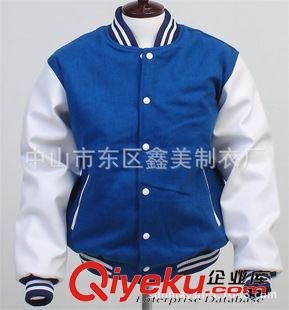 棒球夹克(Baseball Jackets) 羊毛呢面料PU袖子男式棒球衫夹克