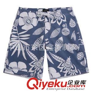 沙滩裤(Beach Pants) 定制各种印花桃皮绒 男式弹力腰带沙滩裤