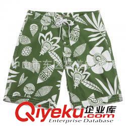 沙滩裤(Beach Pants) 定制各种印花桃皮绒 男式弹力腰带沙滩裤