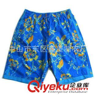 沙滩裤(Beach Pants) 定制各种印花桃皮绒 男式弹力腰带沙滩裤