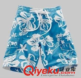 沙灘褲(Beach Pants) 出口歐美 升華印花桃皮絨多袋沙灘褲