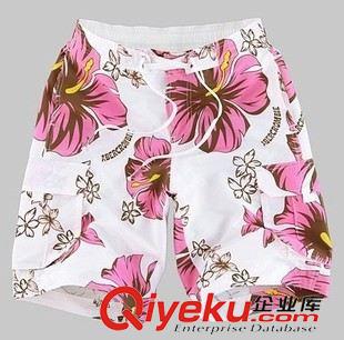 沙滩裤(Beach Pants) 出口欧美 升华印花桃皮绒多袋沙滩裤