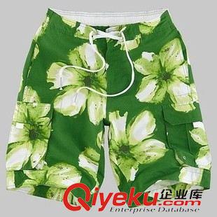 沙滩裤(Beach Pants) 出口欧美 升华印花桃皮绒多袋沙滩裤