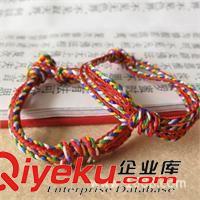 五彩繩 掛件繩 五彩繩 紅繩手鏈 手工編織端午五彩手繩禮品 民族風(fēng)手鏈批發(fā)原始圖片2