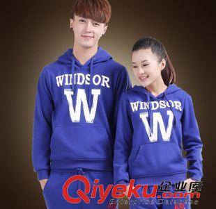 套裝 情侶衛(wèi)衣秋冬款長(zhǎng)袖加絨帶帽大碼套頭衛(wèi)衣情侶裝男女學(xué)生班服888原始圖片2