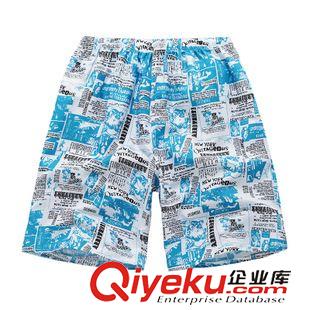 運動沙難褲 2015男士休閑沙灘褲 休閑外貿五分褲 運動褲男款格子褲男士休閑褲