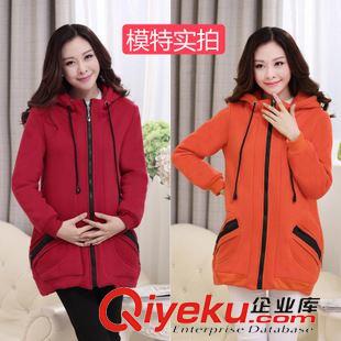 孕婦裝系列 實(shí)拍2015新品孕婦裝秋冬時(shí)尚寬松新款孕婦衛(wèi)衣外套原始圖片3