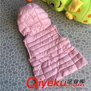 老買家入口 女童兒童羽絨服 中大童羽絨馬甲純色潮款背心批發 15冬季新款童裝原始圖片3
