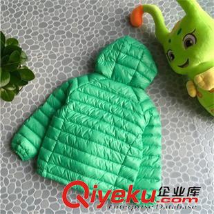 老買家入口 15新款韓版拼色童裝羽絨服 時尚輕薄男女童兒童羽絨服連帽外套原始圖片3