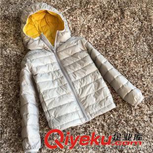 老買家入口 15新款韓版拼色童裝羽絨服 時尚輕薄男女童兒童羽絨服連帽外套