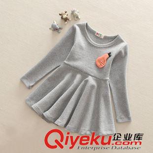裙子 15秋季新款童裝 女童韓版圓領(lǐng)鴨梨款女童裙 公主裙 兒童裙子原始圖片2
