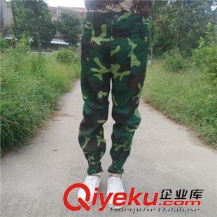 軍訓(xùn)服套裝 批發(fā)迷彩服褲子 學(xué)生軍訓(xùn)單褲 夏季戶外訓(xùn)練耐磨單褲林地海洋單褲原始圖片2