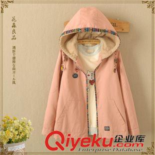 9月29日新品 冬裝新款 百搭學(xué)生加厚保暖貓咪刺繡連帽加絨棉衣棉服 女 3317