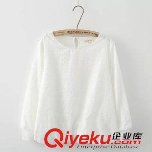 9月26日新品 秋季日式新品加厚棉麻大格子圓領(lǐng)長(zhǎng)袖外套 女裝衣服女批發(fā) 3261