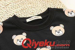 9月24日新品 2015秋裝新款 明星版 韓版寬松小熊全棉毛圈衛(wèi)衣女裝 3238原始圖片3