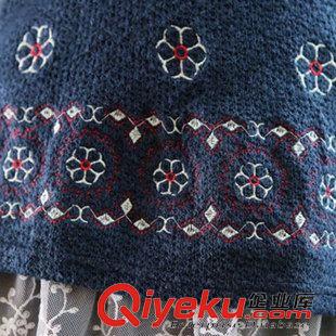 9月21日新品 2015秋季新品森女日系時(shí)尚刺繡寬松圓領(lǐng)套頭毛衣 女3146原始圖片3