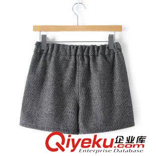 9月21日新品 2015秋季日系森女系寬松休閑系帶優質毛呢短褲 女3126原始圖片3