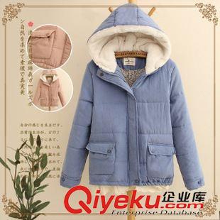 9月20日新品 日系森女系 冬裝新款連帽純色百搭保暖棉衣外套 女 3082