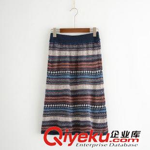 9月19日新品 秋季新款 日系文藝復(fù)古 民族風(fēng)半身裙一步裙包臀裙針織半裙3052