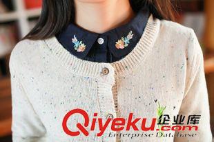 9月9日新品 秋季女裝學(xué)生修身針織衫女薄開(kāi)衫 學(xué)院風(fēng)毛衣短外套女2729原始圖片2