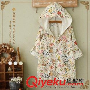 9月6日新品 秋裝新款甜美碎花女孩印花長袖薄外套女裝棉麻上衣批發(fā) 2502原始圖片3